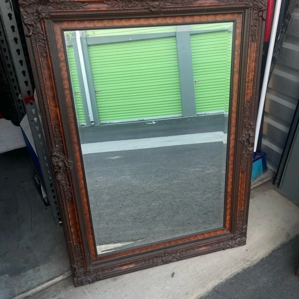 Ornate Brown Framed Mirror